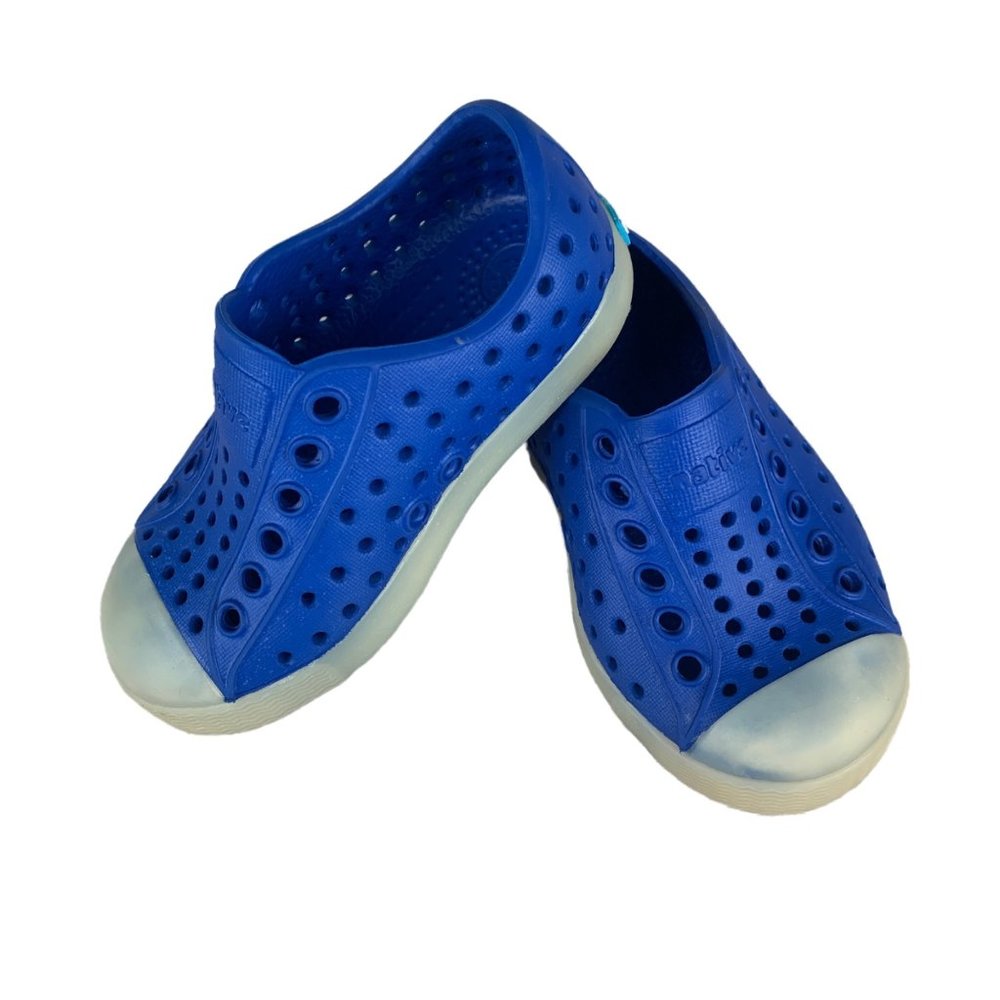 Native Shoes Blue Glow-in-the-Dark Jefferson Slip On Sneaker Shoes Infant 5